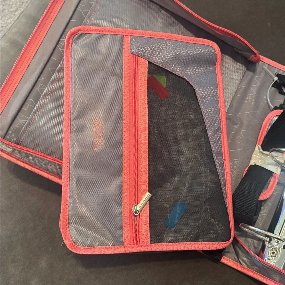 Mead Five Star Pink & Gray 3” 3-Ring Zipper Binder 850 Sheet Capacity NEW